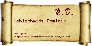 Mehlschmidt Dominik névjegykártya