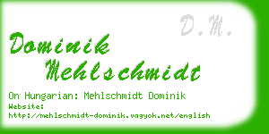 dominik mehlschmidt business card